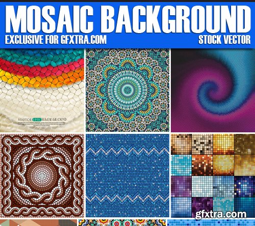 Stock Vectors - Mosaic Background, 25xEPS