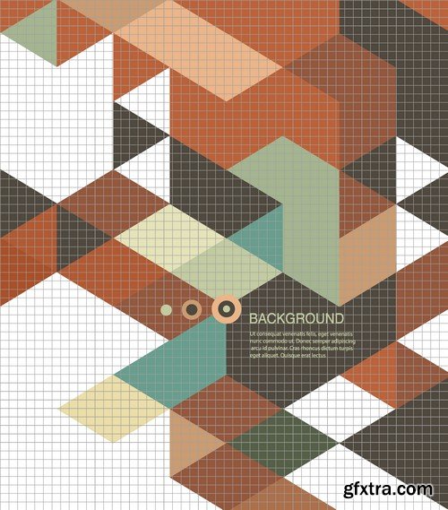 Stock Vectors - Mosaic Background, 25xEPS