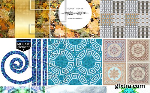 Stock Vectors - Mosaic Background, 25xEPS