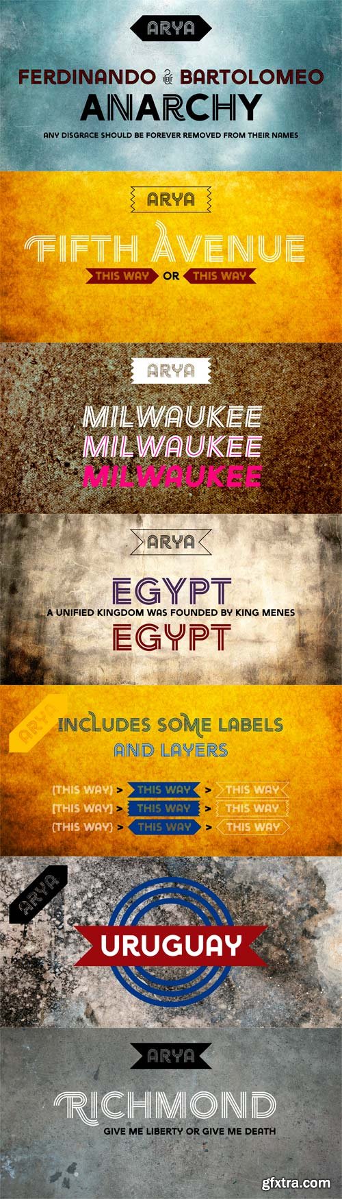 Arya Font Family - 9 Fonts for $89