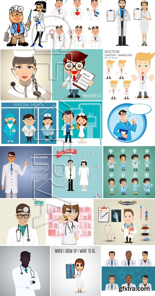 Stock Vectors - Doctor 6, 25xEPS