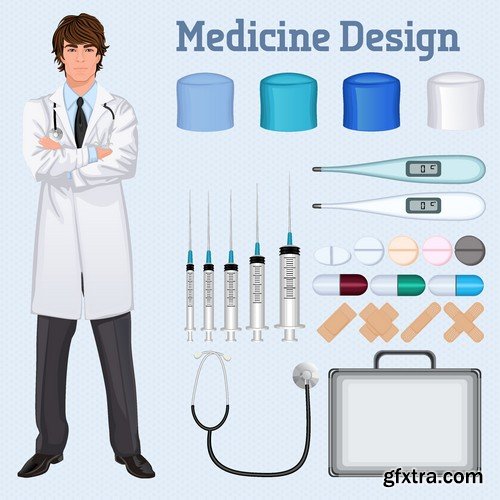 Stock Vectors - Doctor 6, 25xEPS