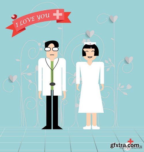 Stock Vectors - Doctor 6, 25xEPS