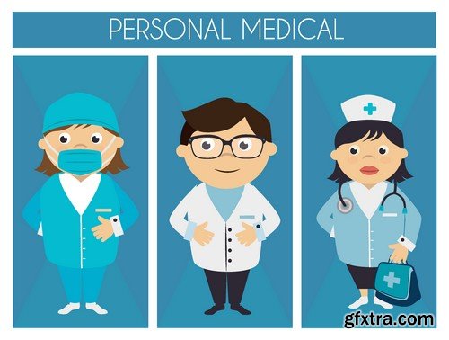 Stock Vectors - Doctor 6, 25xEPS