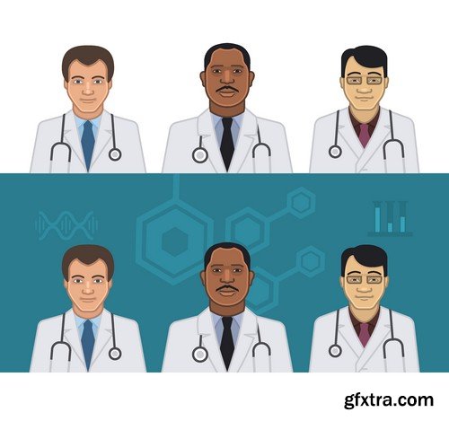 Stock Vectors - Doctor 6, 25xEPS