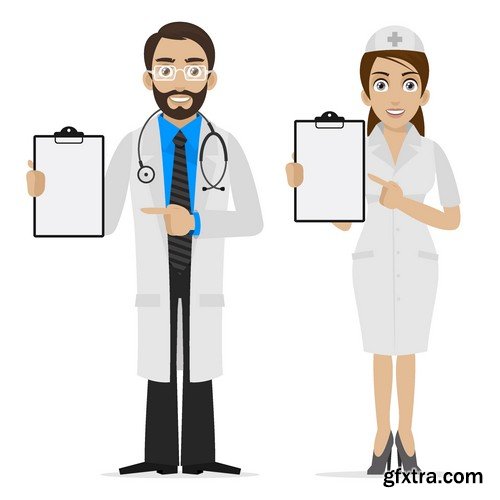 Stock Vectors - Doctor 6, 25xEPS