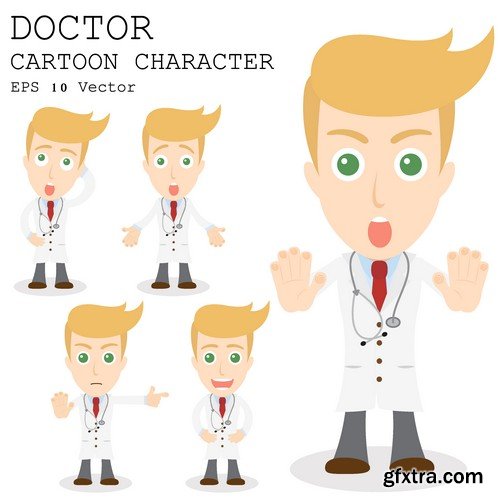 Stock Vectors - Doctor 6, 25xEPS