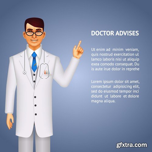 Stock Vectors - Doctor 6, 25xEPS