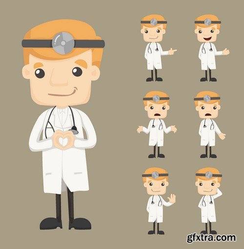 Stock Vectors - Doctor 6, 25xEPS