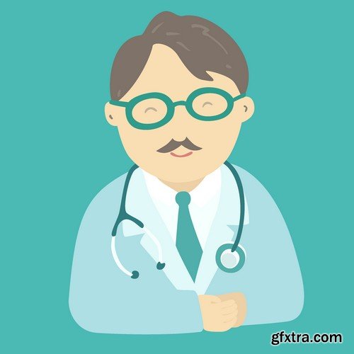 Stock Vectors - Doctor 6, 25xEPS