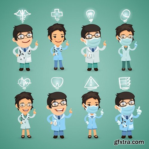 Stock Vectors - Doctor 6, 25xEPS