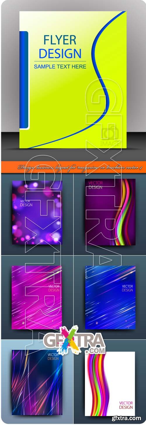 Design business layout for magazine or brochure vector 4