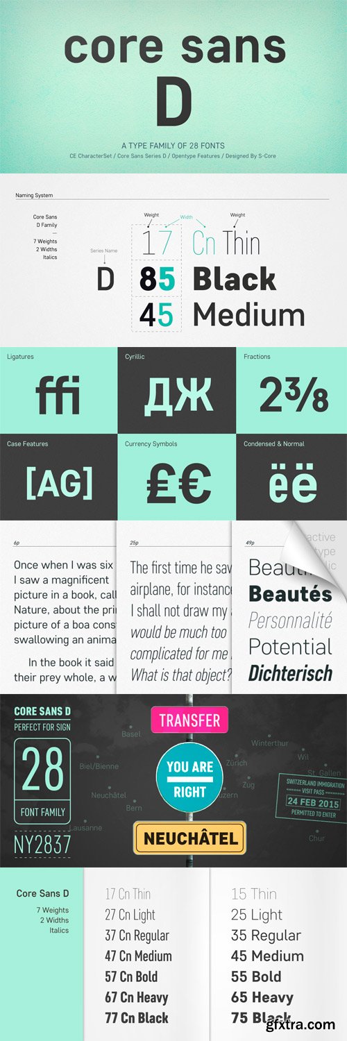 Core Sans D Font Family - 28 Fonts for $280