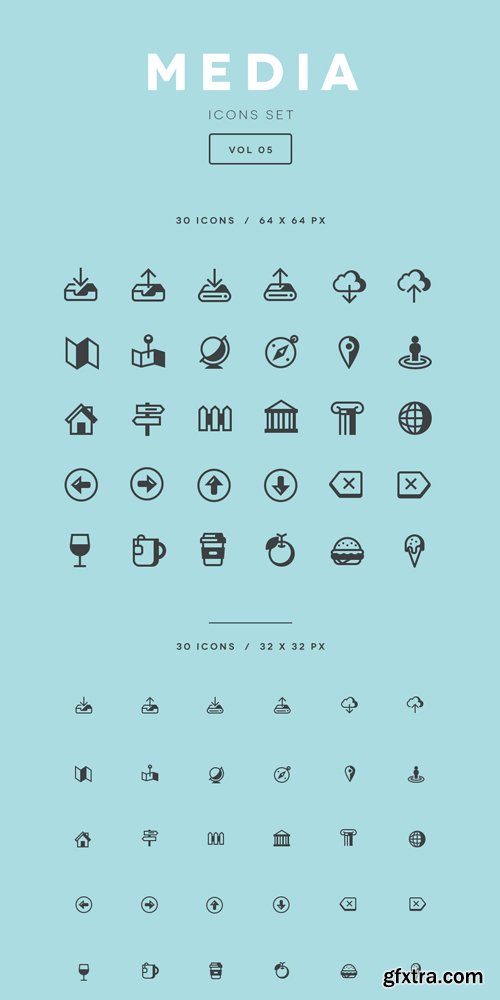 Media Icons Set Vol 5