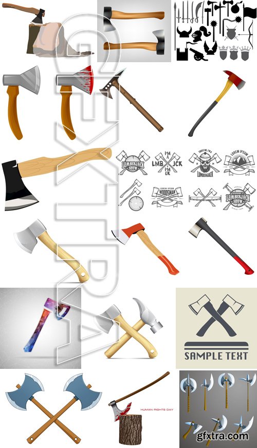 Stock Vectors - Hatchet, bill, axe, 25xEPS