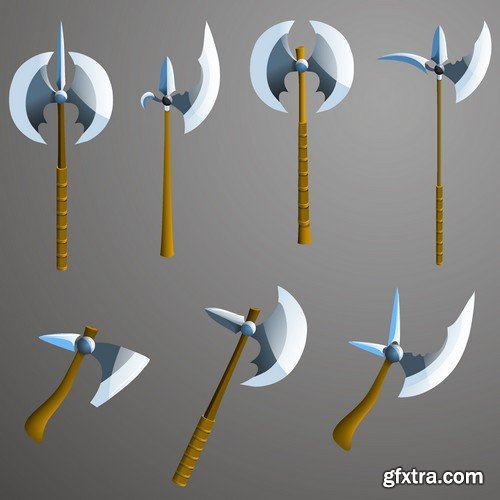 Stock Vectors - Hatchet, bill, axe, 25xEPS