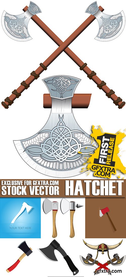 Stock Vectors - Hatchet, bill, axe, 25xEPS