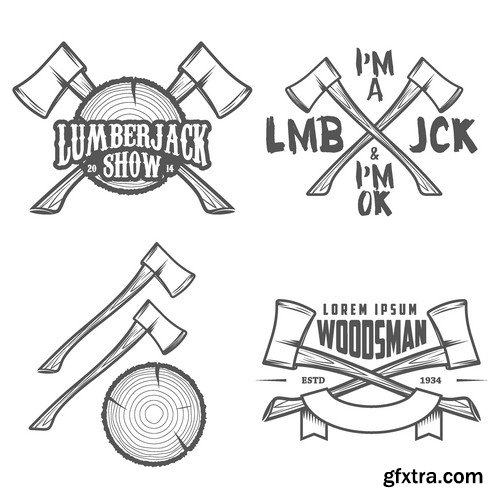 Stock Vectors - Hatchet, bill, axe, 25xEPS