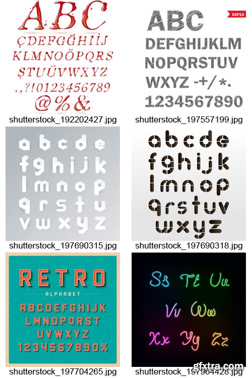 Amazing SS - Alphabets Design, 25xEPS