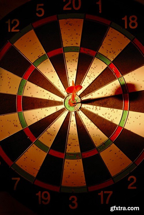 Stock Photos - Darts, Dart at a target, 25xJPG