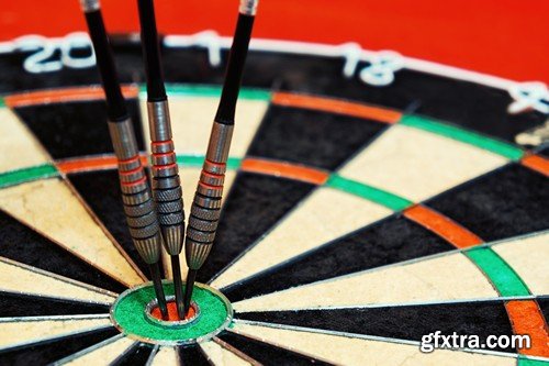 Stock Photos - Darts, Dart at a target, 25xJPG