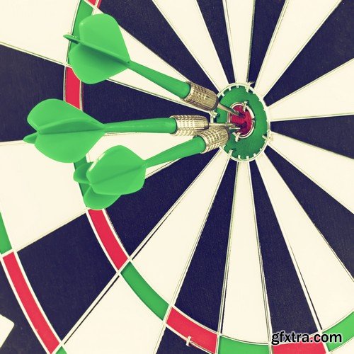 Stock Photos - Darts, Dart at a target, 25xJPG