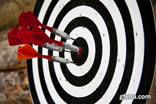 Stock Photos - Darts, Dart at a target, 25xJPG