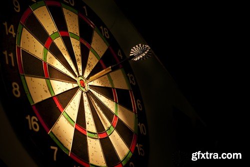 Stock Photos - Darts, Dart at a target, 25xJPG