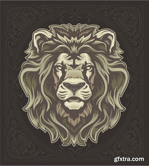 Stock Vectors - Lion, 25xEPS