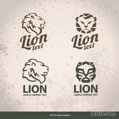 Stock Vectors - Lion, 25xEPS