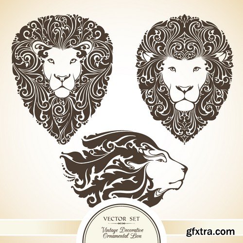 Stock Vectors - Lion, 25xEPS