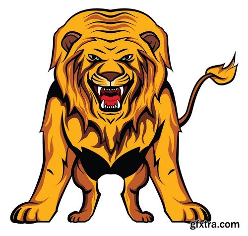 Stock Vectors - Lion, 25xEPS