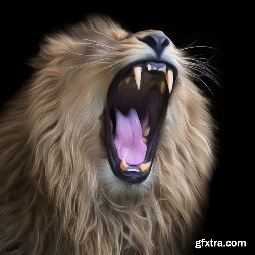 Stock Vectors - Lion, 25xEPS