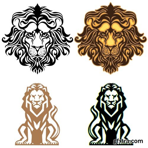 Stock Vectors - Lion, 25xEPS