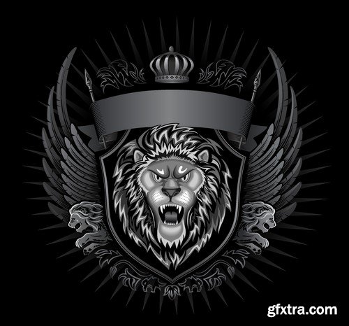 Stock Vectors - Lion, 25xEPS