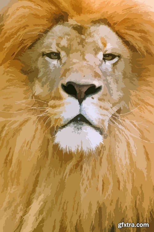 Stock Vectors - Lion, 25xEPS