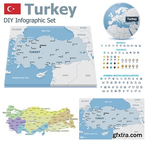 World Maps and Infographics 2, 25xEPS