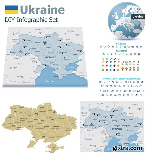 World Maps and Infographics 2, 25xEPS