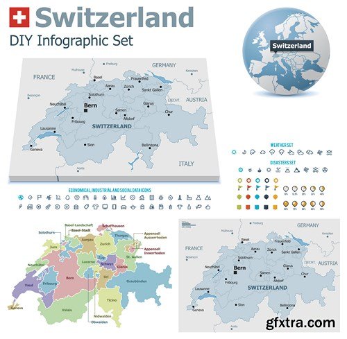 World Maps and Infographics 2, 25xEPS