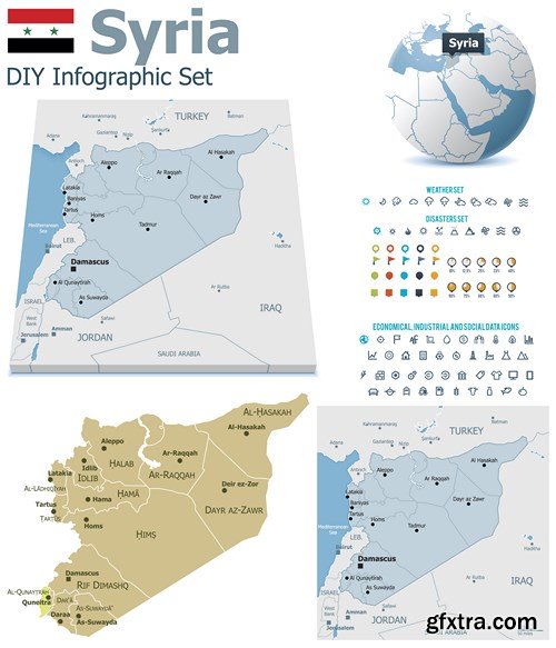 World Maps and Infographics 2, 25xEPS