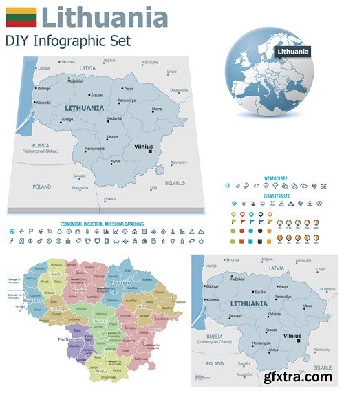 World Maps and Infographics 2, 25xEPS