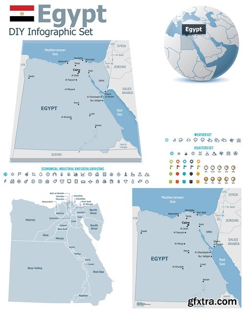 World Maps and Infographics 2, 25xEPS