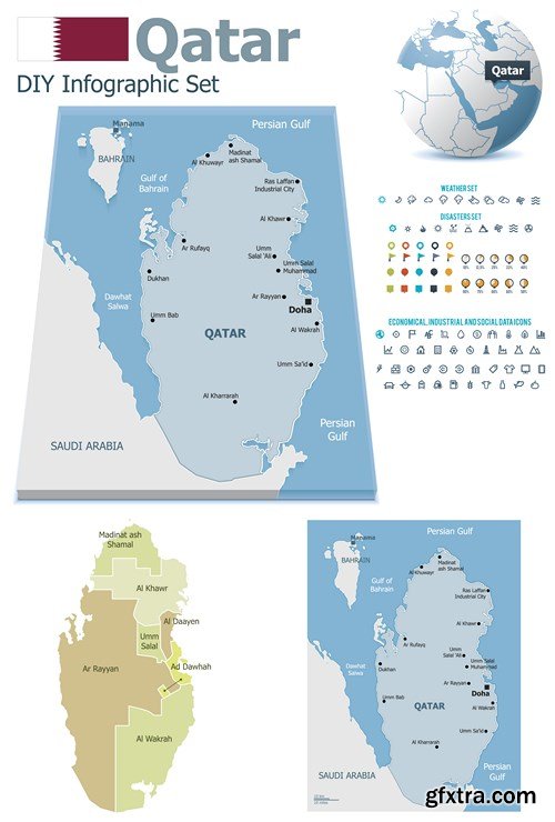 World Maps and Infographics 2, 25xEPS