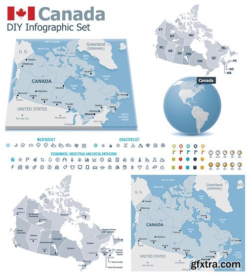 World Maps and Infographics 2, 25xEPS