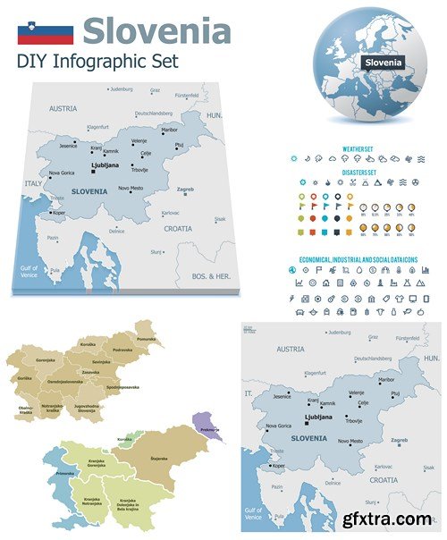 World Maps and Infographics 2, 25xEPS