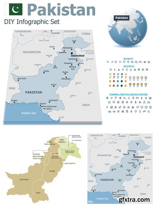 World Maps and Infographics 2, 25xEPS