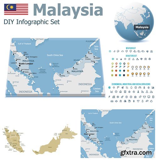 World Maps and Infographics 2, 25xEPS