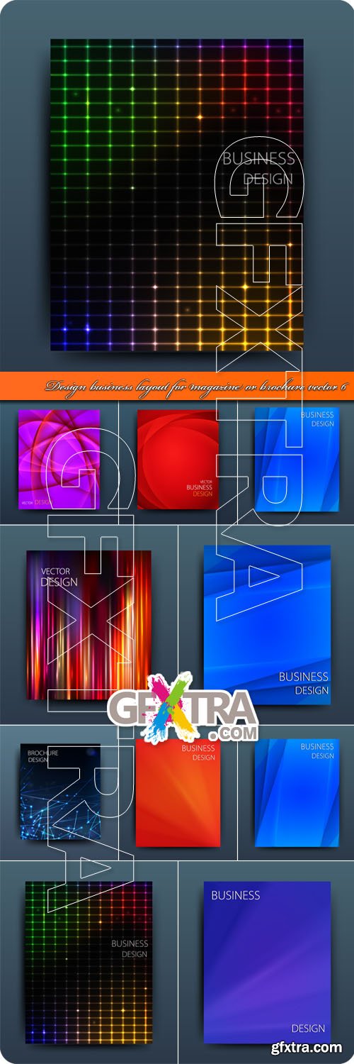 Design business layout for magazine or brochure vector 6