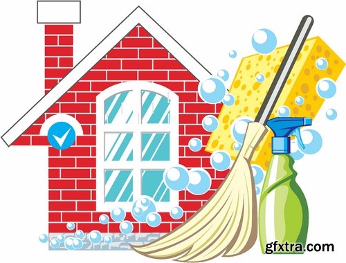 Car wash and Cleaning elements in vector from stock - 25 Eps