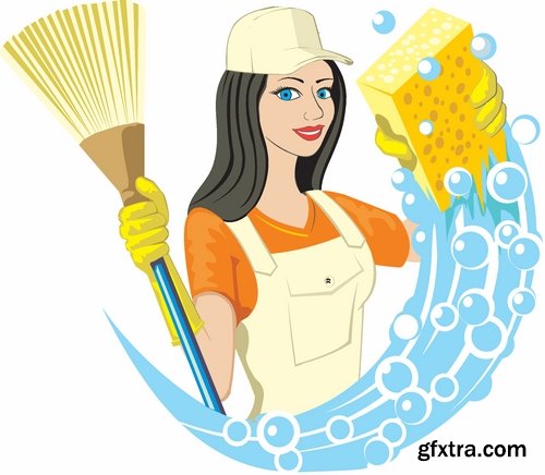 Car wash and Cleaning elements in vector from stock - 25 Eps